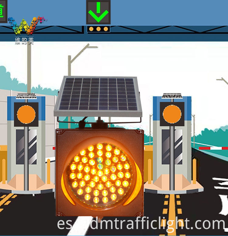luz de advertencia solar de tráfico_01 traffic solar warning light_01